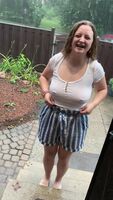 I had some fun out in the rain 💋 do you think I could win a wet t-shirt contest? 👀
