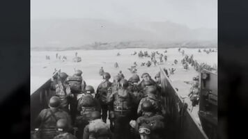 High fps rate video of storming th beach at Normandy