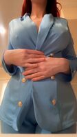 Revealing my naked DDD under my work blazer