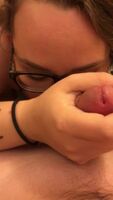 She was very happy to have my cock back in her throat...hubby loved the video🤤