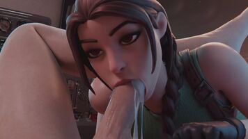 Lara Croft Deepthroat Blowjob (HentaiVR / GrandCupido) [Tomb Raider]