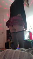 Just trying on the skirt 😋