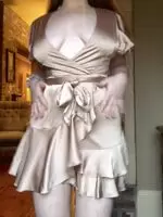 Definitely not the most family friendly holiday dress, but it is the perfect outfit to have you cum all over my tits in