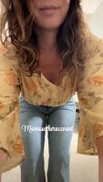My mom blouse was hiding the goods.