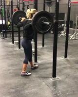 Emily Bett Rickards at the gym