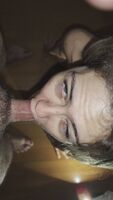 He asked me not to stop looking into his eyes while he fucked my throat.