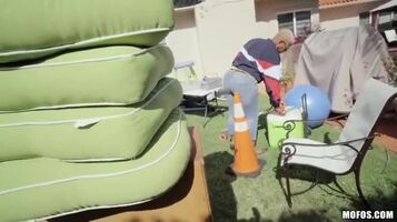 PervsOnPatrol - Cecilia Lion - Getting Lucky At The Yard Sale GIF by Pornwtube