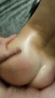 Oiled up pawg reverse cowgirl pov