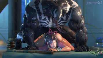 Psylocke defeated by Venom (Marvel Rivals) [Yume4d]