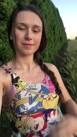 It’s adventure time! ✨ went on a walk through the neighborhood, and found a beautiful place to flash my body at sunset!