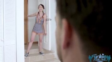 troublesome small sister getting what she deserves behind her daddy's back