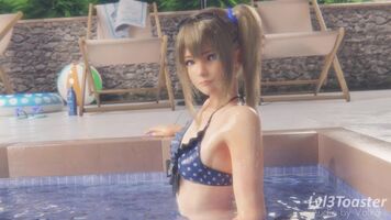 Marie Rose in the pool