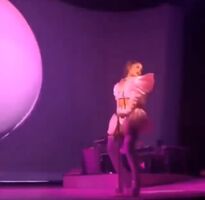 Ariana grande working that pole but it should be a black cock
