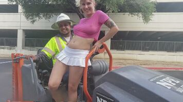 He was working when he saw us.