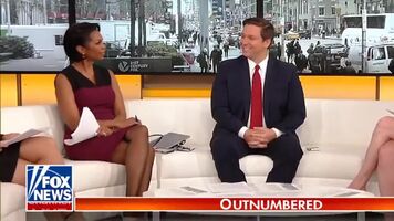 Sandra Smith. Her legs look so good in those ankle strap heels!