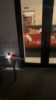 I picked up a guy down at the Bar down stairs. Hubby was on the balcony when we started. He stayed out there til we finished