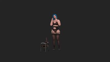 New: Blue haired slut, VixenP, will jerk off a big black cock in front of you // Braindance (Spatial VR)