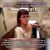 My girlfriend and my bro took a long time in the bathroom that day