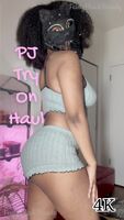 New Clip! Pajamas Try On Haul 4K: Ebony Goddess