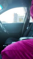 I just flashed you my tits from the car so I decided to flash my pussy & ass too..a car was coming so I had to do it quick