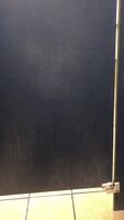 Adding to the wall of cum stains in the bathroom stall. Looks like I shot a bit higher than whoever has been leaving those loads.
