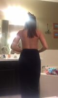 wife giving a little shimmy pulling it down