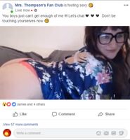 Just found out my mom has a secret Facebook group where she shows herself off to younger guys in the area. I've never jerked off so hard before