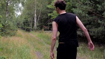 Do you like to get naked outdoors? Public forest road, risky, and worth it!