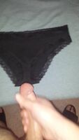 Cumming all over my best friends panties with rope after rope!