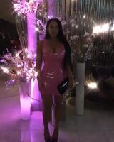 Shiny pink dress